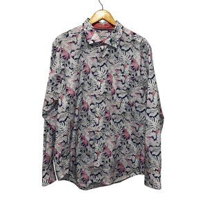 Tommy Bahama Island Zone Hawaian  Floral Long Sleeve Button Down Men's Shirt Siz